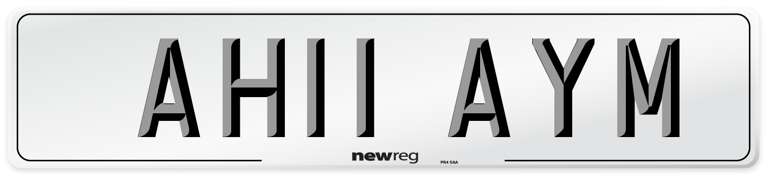 AH11 AYM Number Plate from New Reg
